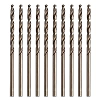 10x Cast Iron and Hard Plastic HSS Twist Drill Bits Set Round Shank Coated Surface for Drilling Woodwor Power Tools Set