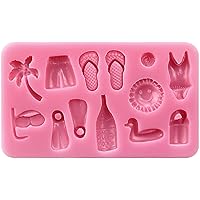 Summer Beach Holiday Candy Mold for Polymer Clay, Fondant Sugarcraft