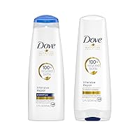 Strengthening Shampoo and Conditioner for Damaged Hair Intensive Repair Dry Hair Shampoo and Deep Conditioner Fromulas with Keratin Actives 12 oz,1 Count (Pack of 2)