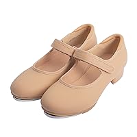 Easy Strap Tap Dance Shoes with PU Leather for Boys and Girls.