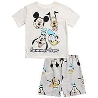 Disney Baby Boys Short Set - 2 Piece T-Shirt and Shorts - Mickey Mouse, Toy Story, Winnie the Pooh Youth Clothing Set (2T-7)