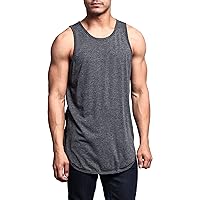 Solid Color Long Length Curved Hem Tank Top