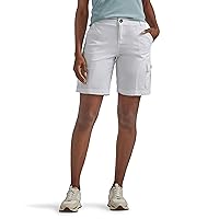 Lee Women's Petite Flex-to-go Mid-Rise Relaxed Fit Cargo Bermuda Short