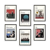 ManRule Movie Posters -Set of 6 Classic Movie Posters Canvas Wall Art Posters for Bedroom Wall Decor A4 Size UNFRAMED (Style 4)