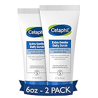 Exfoliating Face Wash, Extra Gentle Daily Face Scrub, Gently Exfoliates & Cleanses, For All Skin Types, Non-Irritating & Hypoallergenic, Suitable For Sensitive Skin, 6 Fl Oz, Pack of 2