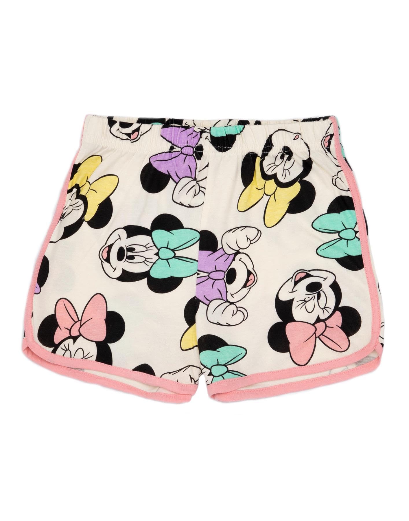 Disney Minnie Mouse Girls Pyjama Set | Short Sleeve T-Shirt & Shorts Loungewear PJs Outfit Bundle | Cartoon Pajama Nightwear
