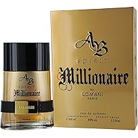Ab Spirit Millionaire Eau De Toilette Spray for Men, Gold, 3.3 Ounce (Pack of 2)