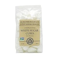 Pure White Sugar Cubes , All-Natural Gourmet Sweetener for Coffee, Tea, and Baking , 12 Oz Bag (Pack of 1)