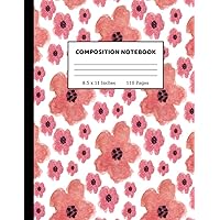 Composition Notebook: Wide Ruled Paper Notebook Journal | Cute Wide Blank Lined Workbook for Teens Kids Students Girls for Home School College Writing Notes | 8.5 x 11 Inches 110 pages