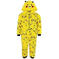 Pokemon Onesie Boys Pikachu Yellow 3D Ears Kids All In One