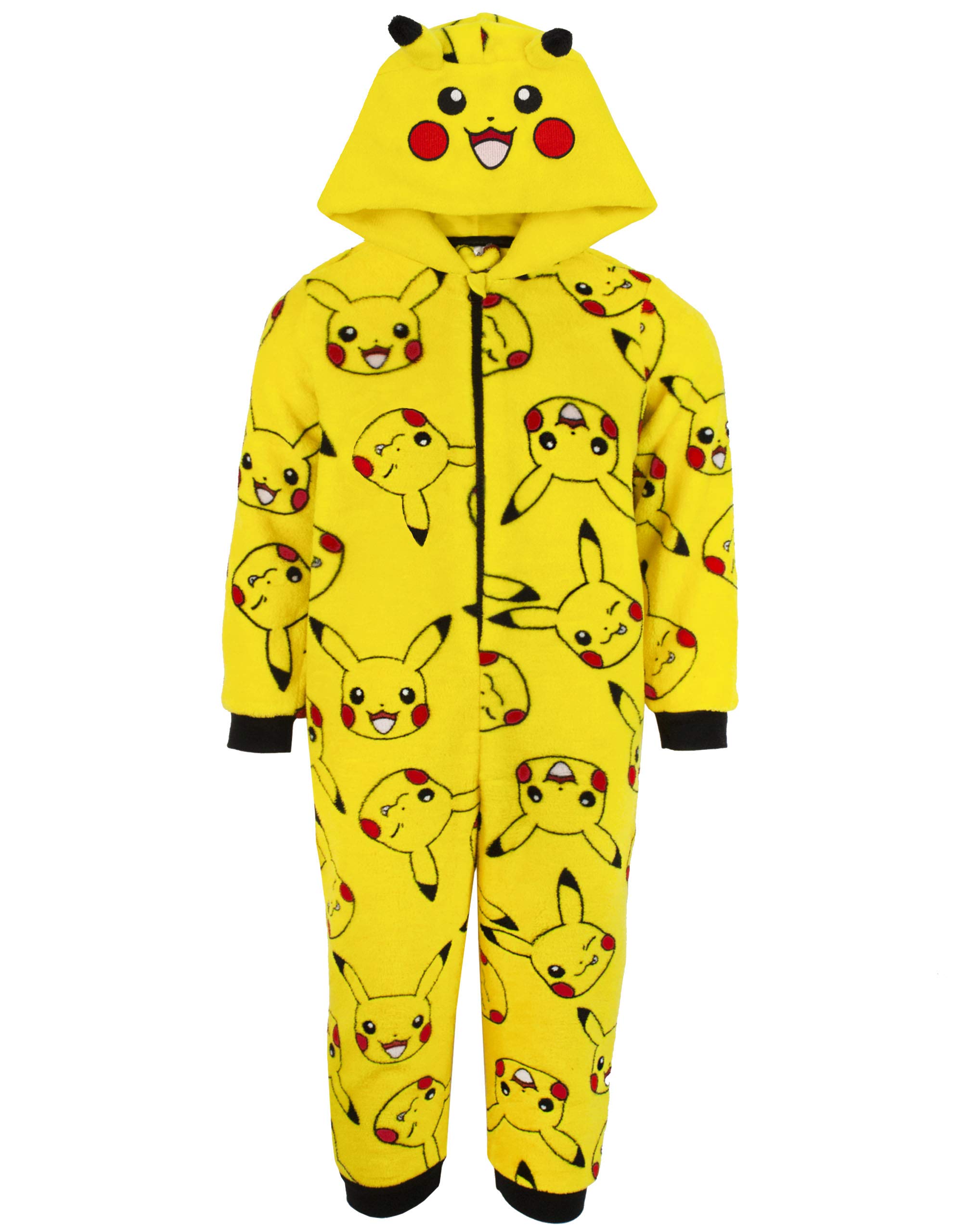 Pokemon Onesie Boys Pikachu Yellow 3D Ears Kids All In One