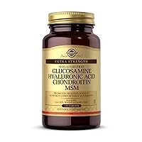Glucosamine Hyaluronic Acid Chondroitin MSM, 120 Tablets - Supports Healthy Joints & Range of Motion & Flexibility - Extra Strength, Shellfish Free - Non-GMO, Gluten Free - 40 Servings