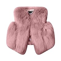 Toddler Winter Outfit Jackets Children's Waistcoat Girls Imitation Hair Vest Shoulders Thicken Warm Girl Winter