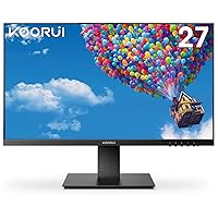 KOORUI 27 inch Thin Full HD(1080p) 75Hz IPS PC Monitor with 99% sRGB HDMI&VGA Port, VESA Frameless (27N1)