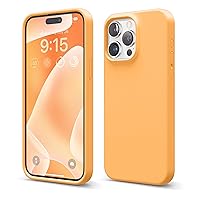 elago Compatible with iPhone 15 Pro Max Case, Liquid Silicone Case, Full Body Protective Cover, Shockproof, Slim Phone Case, Anti-Scratch Soft Microfiber Lining, 6.7 inch (Orange)