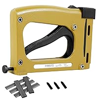 NY Picture Framing Point Driver Aluminum Alloy Hand Picture Frame Tool with 1000 Nails Lightweight Point Nail Tacker Adjustable Photo Frame Backing Nailer for Picture Frame GUANSHANG(Yellow)