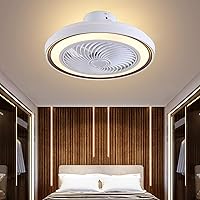 Ceiling Fans, Bedroom Led Ceiling Fan with Light Kids Fan Lighting Silent 3 Speeds Fan Ceiling Light with Remote Control Modern Living Room Quiet Ceiling Fan Light with Timer/Brown