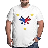 3 Stars and Sun Filipino Philippines Flag Big Size Men's T-Shirt Man's Soft Shirts Short-Shirts T