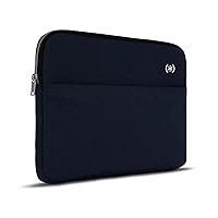 Speck Transfer Pro-Pocket Universal 13-14 Inch Laptop Sleeve with Front Pocket - Durable Protective Case for Laptops and Tablets - Compatible with MacBook Computers - Coastal Blue/White