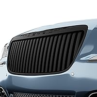Armordillo RR Vertical Style Front Grille|Compatible With 2011-2014 Chrysler 300 / 300C|8719992|Matte Black|Front Hood Bumper Grille