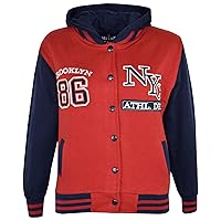 A2Z 4 Kids® Unisex Kids Girls Boys Baseball NY ATHLATIC Hooded Jacket Varsity Hoodie New Age 7 8 9 10 11 12 13 Years