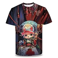 Anime Shirt 3D Print Novelty T-Shirt Fashion Short Sleeve Sports Tee for Men and Women Graphic Crew Neck Comic.