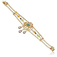 Ben-Amun Jewelry Boheme Collection Hand Made in New York Fashion Gold Plated Necklace Earrings and Bracelet, One Size (17402)