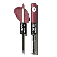 Revlon Liquid Lipstick with Clear Lip Gloss, ColorStay Face Makeup, Overtime Lipcolor, Dual Ended with Vitamin E in Plum / Berry, Relentless Raisin (270), 0.07 oz