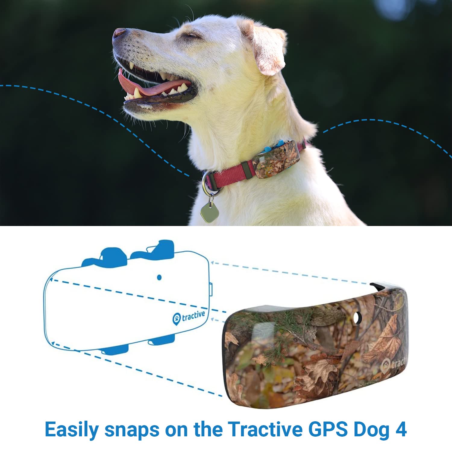 Tractive GPS Dog Tracker Cover - Forest