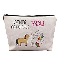 Principal Gifts for Women Canvas Makeup Bag, Best Principal Gifts Cosmetic Bag, Gifts for School Principals, Principal Appreciation Gifts, Other Principals and You