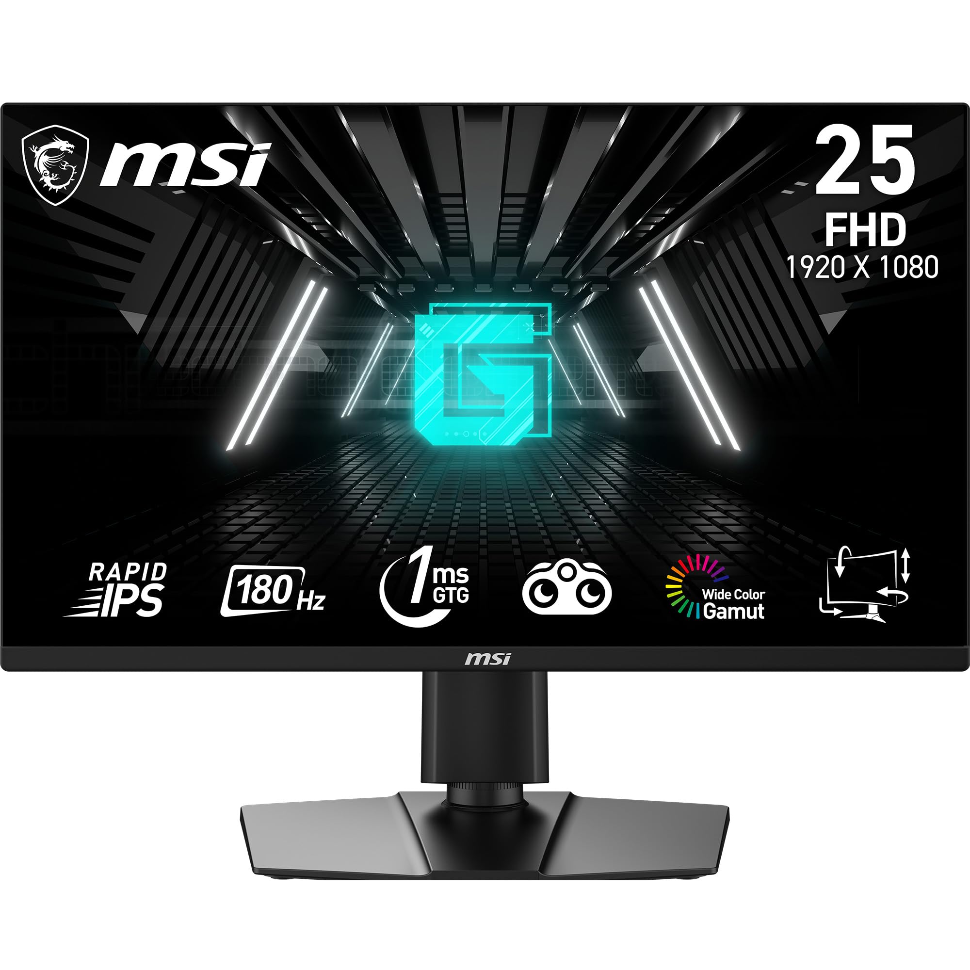 MSI FHD Rapid IPS Gaming Free Sync 1ms 1920 x 1080 180Hz Refresh Rate 25