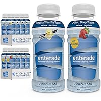 enterade AO 24 Bottles Mixed Berry and Vanilla Bundle, Specially Formulated to Reduce Treatment GI Side Effects, 8oz Mixed Berry (1 Pack of 12) + 8oz Vanilla (1 Pack of 12)