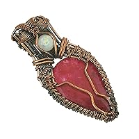 Stunning Handmade Copper Wire Wrapped Multi-Gemstone Pendant Necklace 20