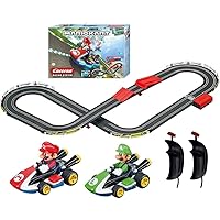 Carrera GO!!! 63503 Official Licensed Mario Kart Battery Operated 1:43 Scale Slot Car Racing Toy Track Set with Jump Ramp Featuring Mario and Luigi for Kids Ages 5 Years and Up