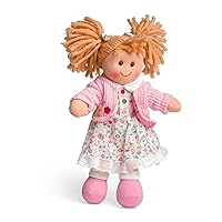 Bigjigs Toys Poppy Rag Doll (Small) - 28cm Small Rag Doll for 1 Year Old, Ideal First Doll for Babies & Toddlers, Super Soft Dolls, Bigjigs Rag Dolls
