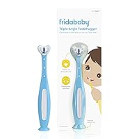 Frida Baby Triple-Angle Toothhugger Training Toddler Toothbrush | Toddler Toothbrush 2 Years and Up, Cleans All Sides at Once | Blue