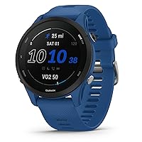 Garmin Forerunner Unisex 255 Easy to Use Lightweight GPS Running Smartwatch, Advanced Training and Recovery Insights,Safety and Tracking Features included, Up to 14 days Battery Life, Tidal Blue