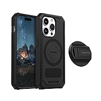 Rokform - iPhone 15 Pro Rugged Magnetic Case + Magnetic Wireless Charging Stand