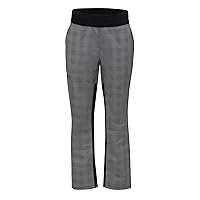 Red Kap womens Straight Fit Airflow Chef Pants, Grey/ Black Plaid, X-Small US
