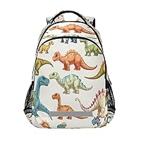 Cartoon Dinosaur Backpack for School Elementary,Kid Bookbag Dinosaur Toddler Backpack Kid Back to School Gift,16
