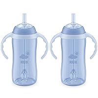NUK Learner Straw Cup, 10 oz - Toddler Cup with Soft Straw for Easy Drinking, 8 Months and Up