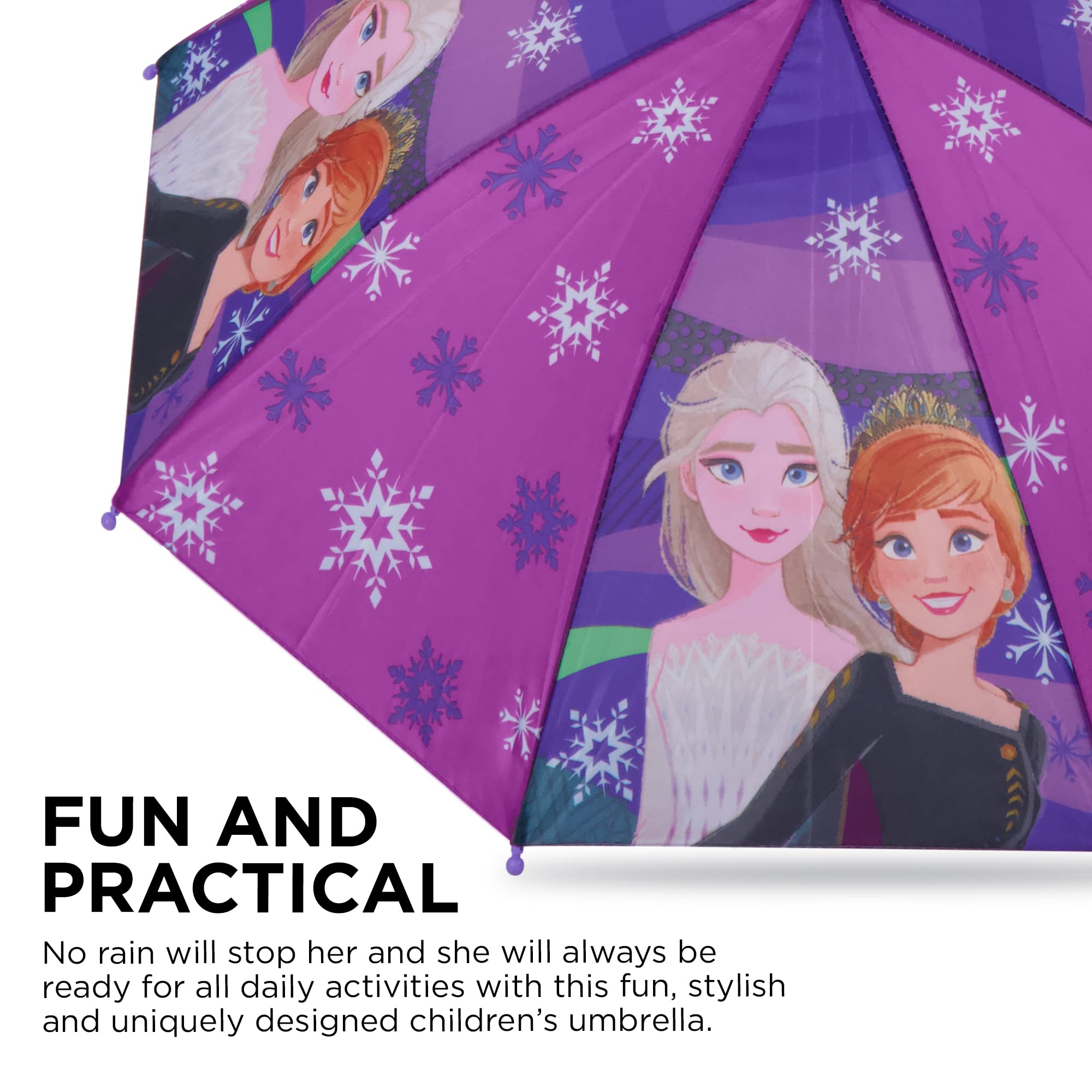 Disney Girls Kids Umbrella and Slicker, Frozen Elsa and Anna Toddler and Little Girl Rain Wear Set, For Ages 2-7