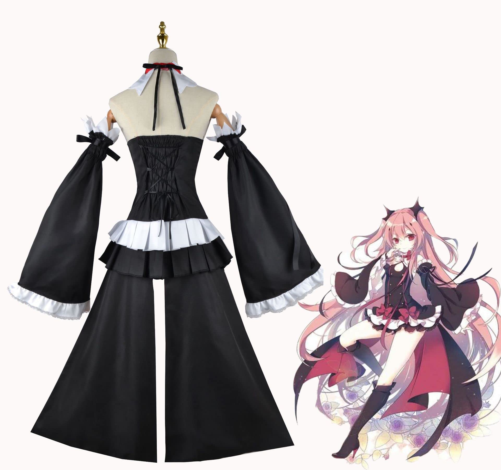 Seraph of the End Anime Cosplay Costume Vampire, Anime, black Hair, cartoon  png | PNGEgg