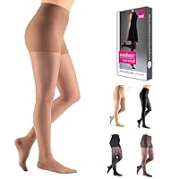 mediven sheer & soft for Women, 15-20 mmHg Panty Closed Toe Compression Stockings, Natural, IV-Standard