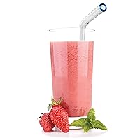 Better Houseware Extra-Wide 10mm Reusable Glass Drinking Straws (Set of 5 + Cleaning Brush)