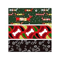 K-Kraft Folded Wrapping Paper sets (Christmas Dog Prints and 15 Bone Tags)