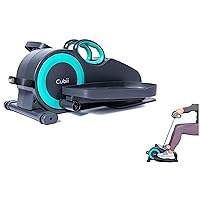 Cubii Total Body - Under Desk Seated Elliptical Pedal Exerciser with Built in Upper Body Resistance Bands, 12 Levels of Resistance, LCD Display, Whisper Quiet with Bluetooth - Adult to Seniors