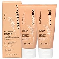 Cocokind Oil to Milk Face Wash, Oil Based Cleanser and Oil Makeup Remover - Cleansing Oil, Cleansing Milk and Cream Cleanser for Face, 2 Pack