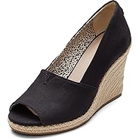 TOMS Womens Michelle Espadrille Peep Toe Pumps Dress Casual Casual High Heel 3
