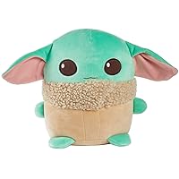 Mattel Star Wars Cuutopia Grogu Plush 10-inch Toy, Rounded Soft Pillow Doll Inspired by Star Wars The Mandalorian
